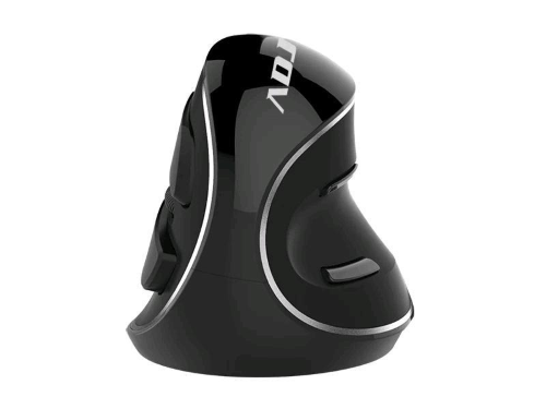 ADJ SHARK 510-00044 MOUSE ERGONOMICO VERTICALE WIRELESS ANTISCIVOLO SILENT CLICK 800/1200/1600/3200 DPI MINI RICEVITORE USB NERO